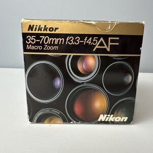 Nikon AF NIKKOR 35-70mm Macro f/3.3-4.5 Autofocus Camera Lens w/Box Caps Papers